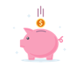 piggy bank on white background