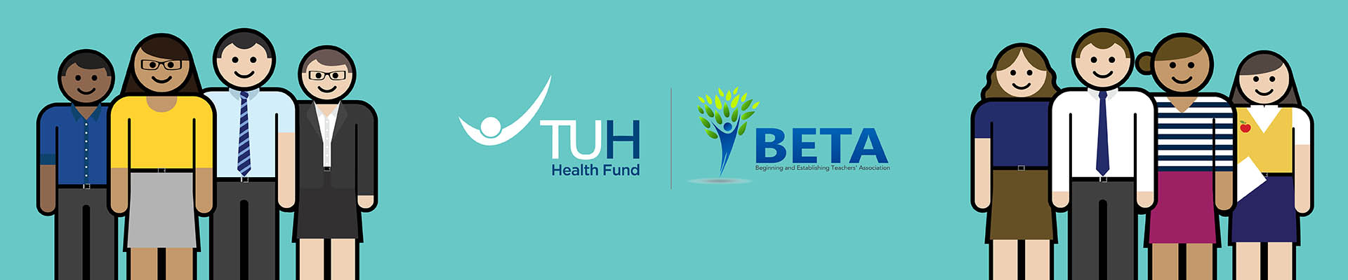 TUH health fund and BETA logo banner