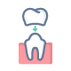 crowns and bridges icon on white background