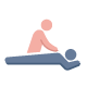 person giving massage on white background