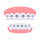 braces orthodontia icon on white background