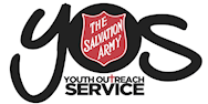 the salvation army youth outreach service logo on white background